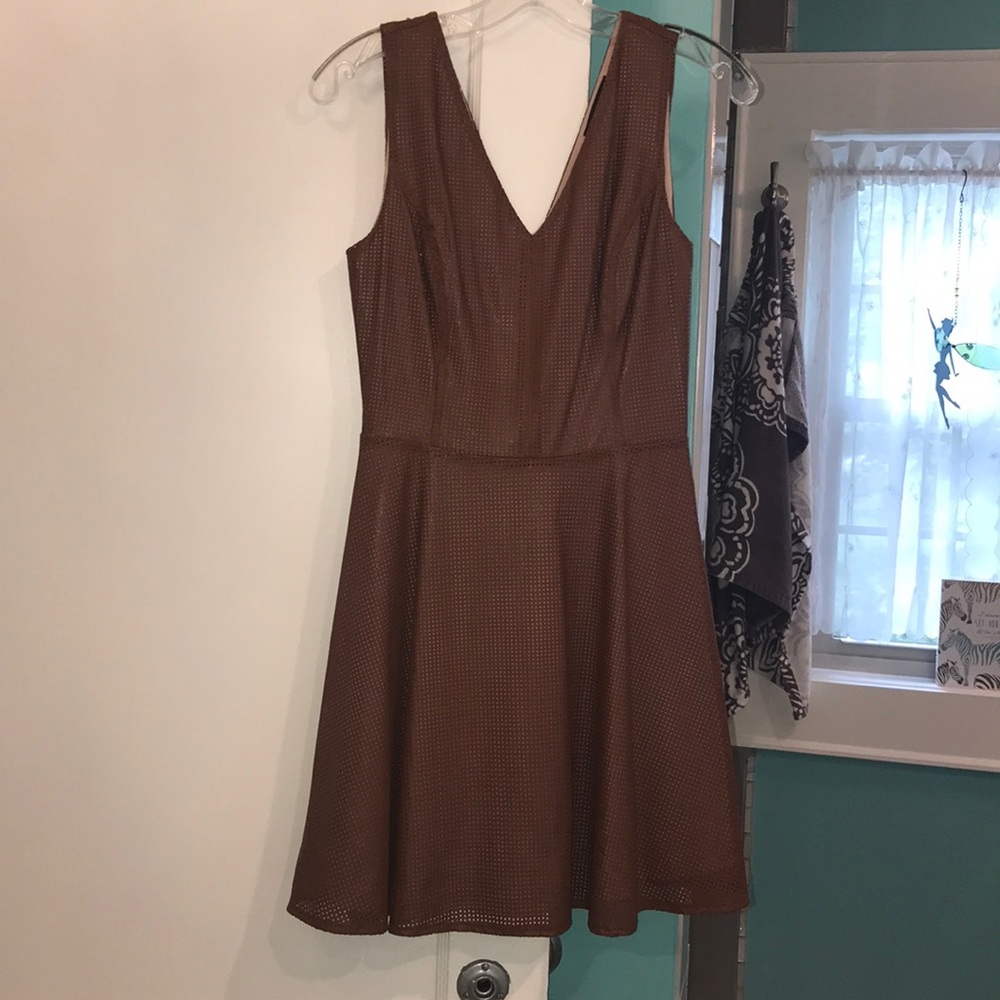 Leather feel dress